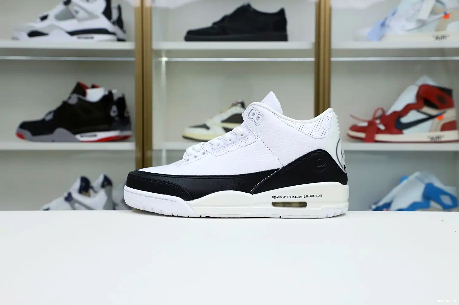 'WHITE' JORDAN DESIGN FRAGMENT RETRO 3 X AIR SP Kimikick 0703